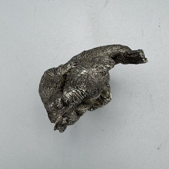 Vtg Pewter Koala Bear and Cub Figurine Sitting in a Tree Australian Animals 3" - Picture 5 of 7